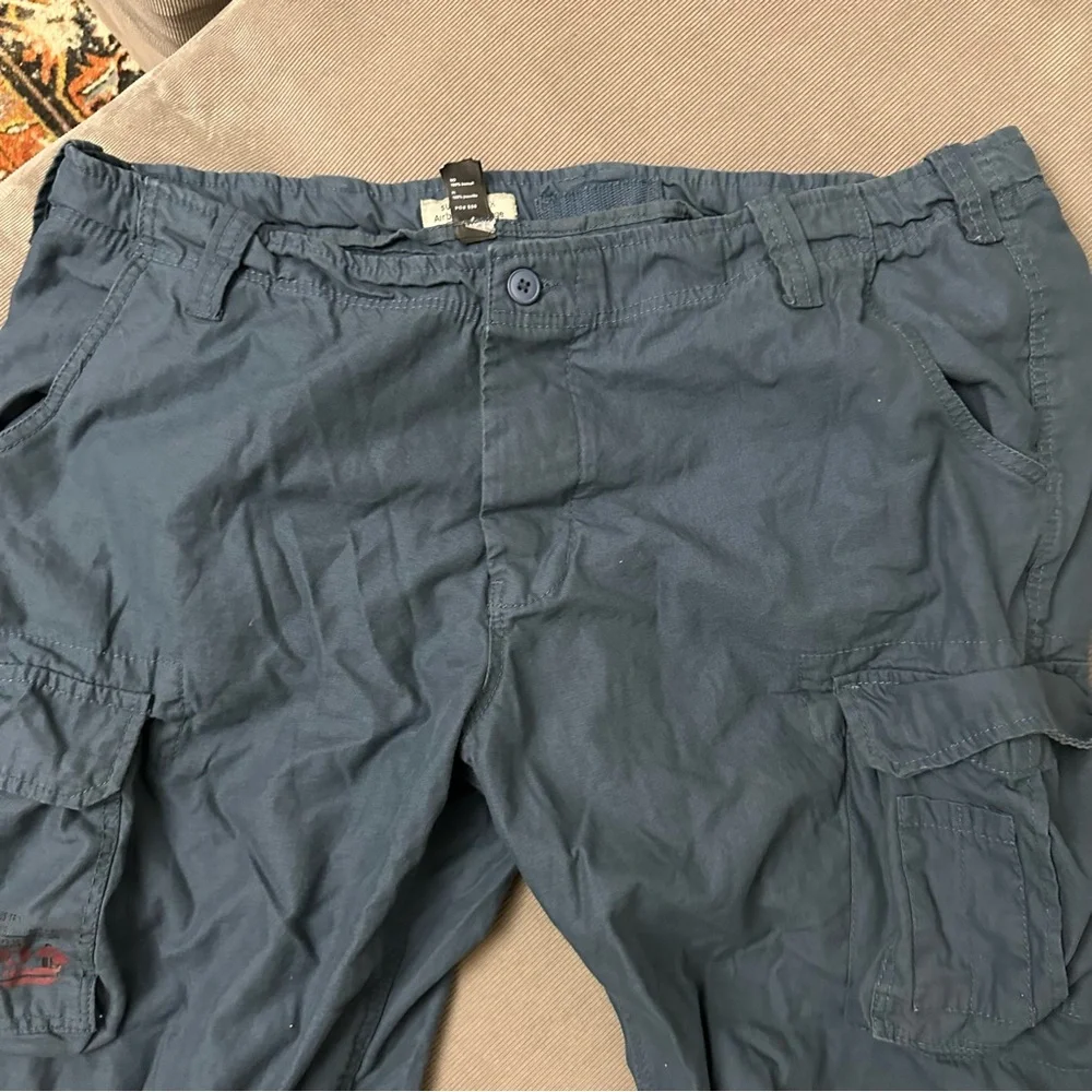 Surplus Tex Cargo Pants Mens 4XL (44x32) Navy Blue Drawstring Airborne Vtg Y2K - Picture 5 of 12